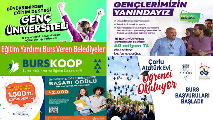 Eğitim Yardımı Burs Veren Belediyeler