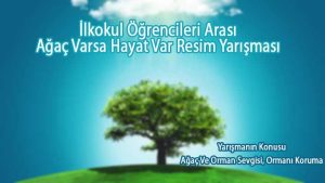 İlkokul Öğrencileri Arası Ağaç Varsa Hayat Var Resim Yarışması