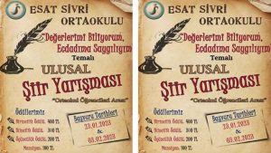 Değerlerimi Biliyorum Ecdadıma Saygılıyım Şiir Yarışması