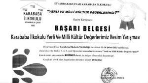 Karababa İlkokulu Yerli Ve Milli Kültür Değerlerimiz Resim Yarışması