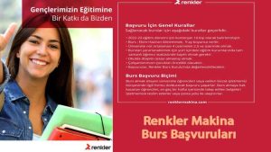 Renkler Makina Burs Başvuruları