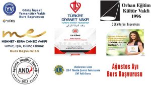 Ağustos Ayı Burs Başvurusu 2024-2025