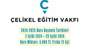 Çelikel Eğitim Vakfı Alev Topları Bursu Başvurusu 4 Bin TL Burs