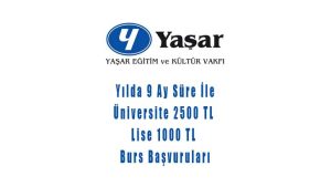 Üniversite 2500 Lise 1000 TL Burs Başvuruları
