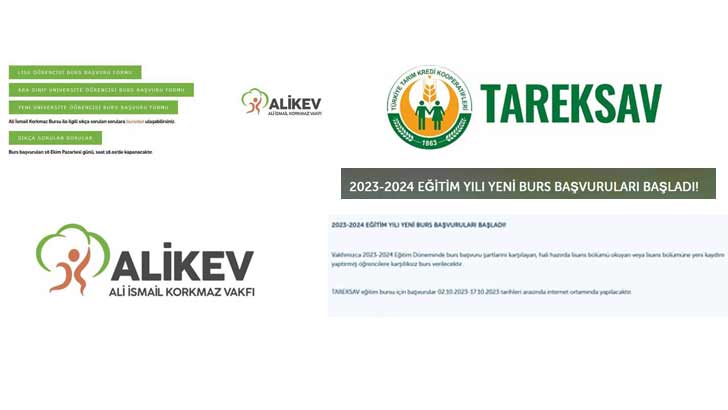 TAREKSAV Ve ALİKEV Bursu Başvuruları Başladı