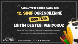 Gaziantep Büyükşehir Belediyesi Burs Başvurusu