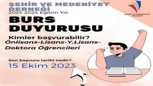 Şehir Ve Medeniyet Derneği Bursu Başvuruları