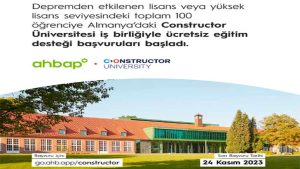 Ahbap Derneği Constructor Üniversitesi Depremzede Bursu