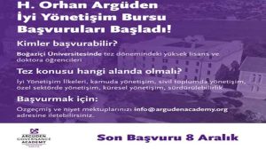 Orhan Argüden İyi İletişim Bursu Başvurusu