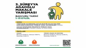 Üniversite Öğrencileri Arası Süreyya Ağaoğlu Makale Yarışması