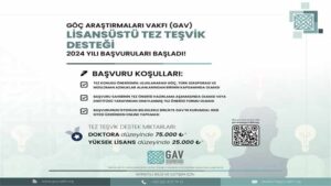 Göç Araştırmaları Vakfı Lisansüstü Bursu Başvuruları