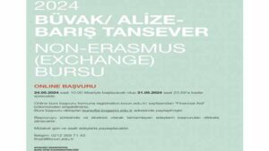 BÜVAK Alize Barış Tansever Non Erasmus Bursu