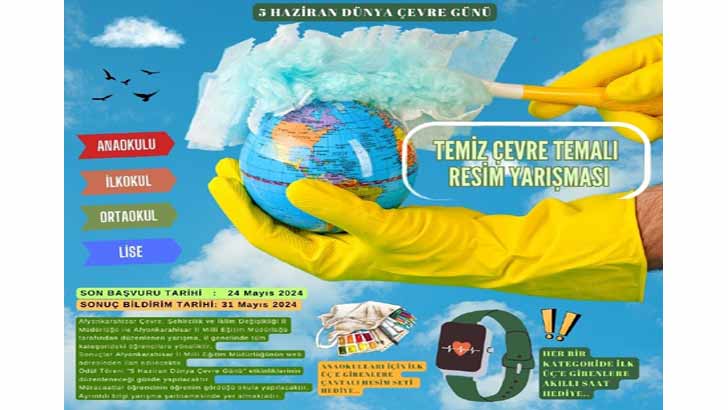 5 Haziran Dünya Çevre Günü Temiz Çevre Temalı Resim Yarışması