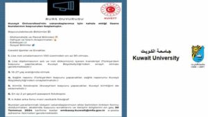 Kuveyt Üniversitesi Burs Başvuruları