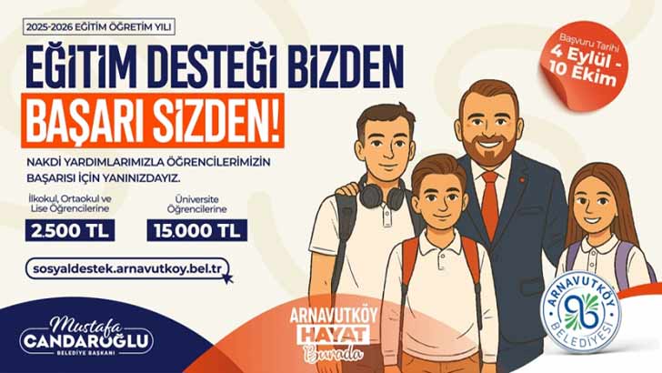 Arnavutköy Belediyesi Bursu Başvurusu Başladı