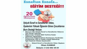 Selçuk Esnaf Ve Sanatkarlar Odası Bursu Başvuruları