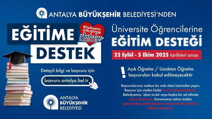 Antalya Büyükşehir Belediyesi Bursu Başvurusu