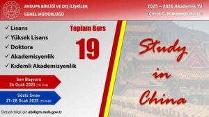 Çin Halk Cumhuriyeti Hükümeti Bursu Başvuruları