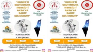 Kudüs’ü Seviyorum Mescid-İ Aksa’ya Sahip Çıkıyorum Karikatür Yarışması