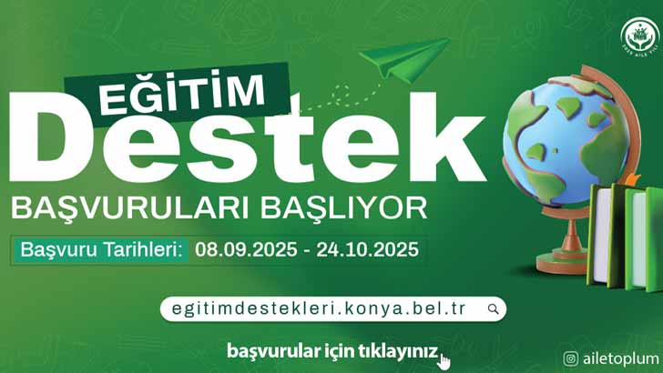 Konya Belediyesi 12 Sınıf Nakdi Eğitim Desteği Başvurusu